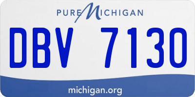 MI license plate DBV7130
