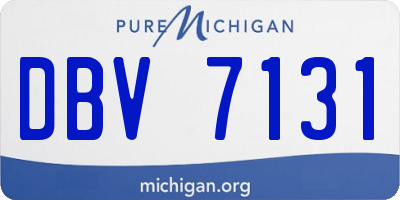 MI license plate DBV7131