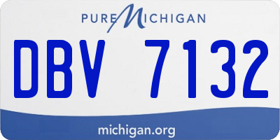 MI license plate DBV7132