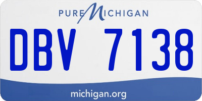 MI license plate DBV7138