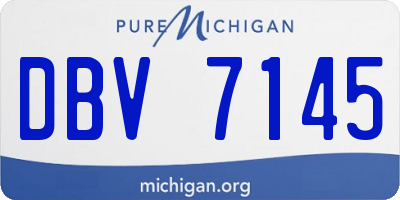MI license plate DBV7145