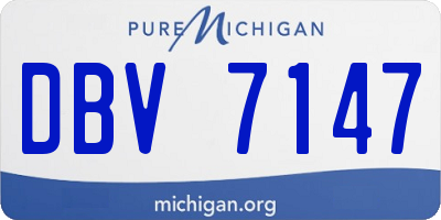 MI license plate DBV7147