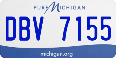 MI license plate DBV7155