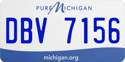 MI license plate DBV7156