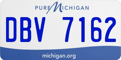 MI license plate DBV7162