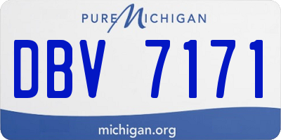 MI license plate DBV7171