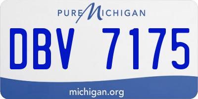 MI license plate DBV7175
