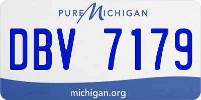 MI license plate DBV7179