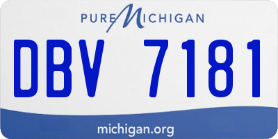 MI license plate DBV7181