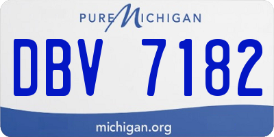 MI license plate DBV7182