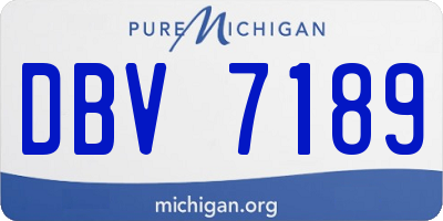 MI license plate DBV7189