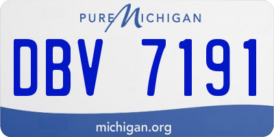 MI license plate DBV7191