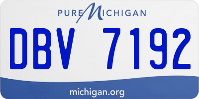 MI license plate DBV7192