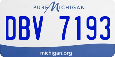 MI license plate DBV7193
