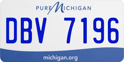 MI license plate DBV7196
