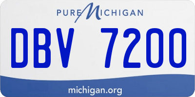 MI license plate DBV7200