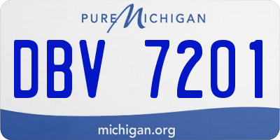 MI license plate DBV7201