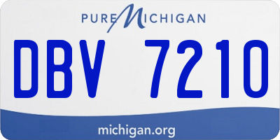 MI license plate DBV7210
