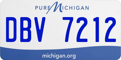 MI license plate DBV7212