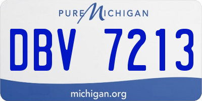 MI license plate DBV7213