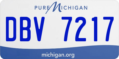 MI license plate DBV7217