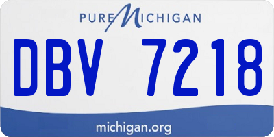 MI license plate DBV7218