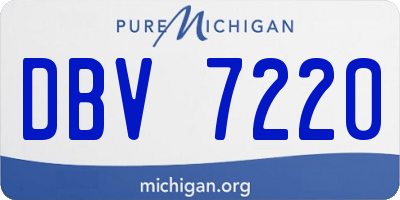 MI license plate DBV7220