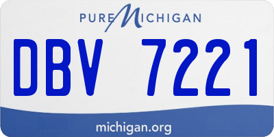 MI license plate DBV7221