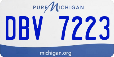 MI license plate DBV7223