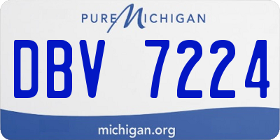 MI license plate DBV7224