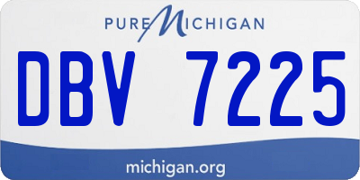 MI license plate DBV7225