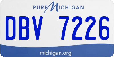 MI license plate DBV7226