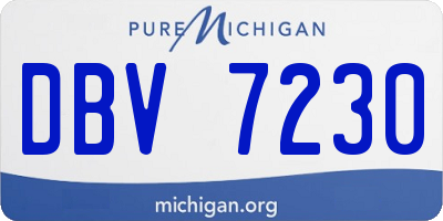 MI license plate DBV7230