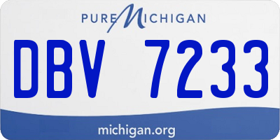 MI license plate DBV7233