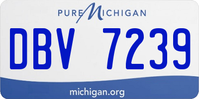MI license plate DBV7239