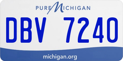 MI license plate DBV7240