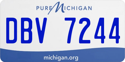 MI license plate DBV7244