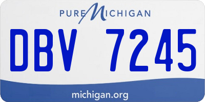 MI license plate DBV7245