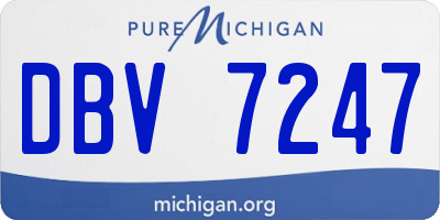 MI license plate DBV7247