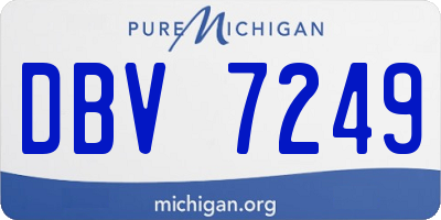 MI license plate DBV7249