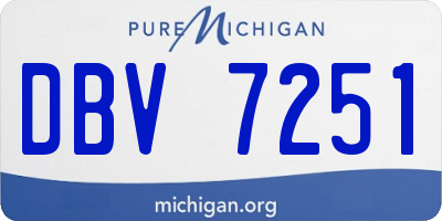 MI license plate DBV7251