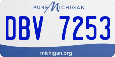 MI license plate DBV7253