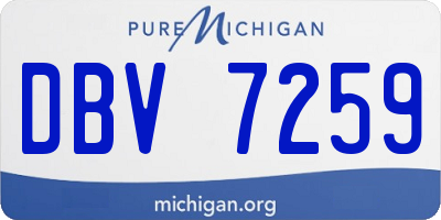 MI license plate DBV7259