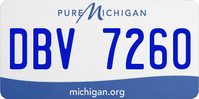 MI license plate DBV7260