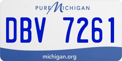 MI license plate DBV7261