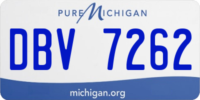 MI license plate DBV7262