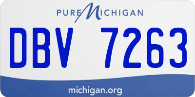 MI license plate DBV7263