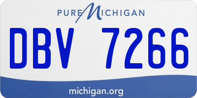 MI license plate DBV7266
