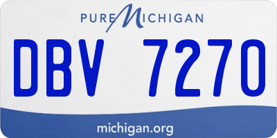 MI license plate DBV7270