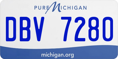 MI license plate DBV7280